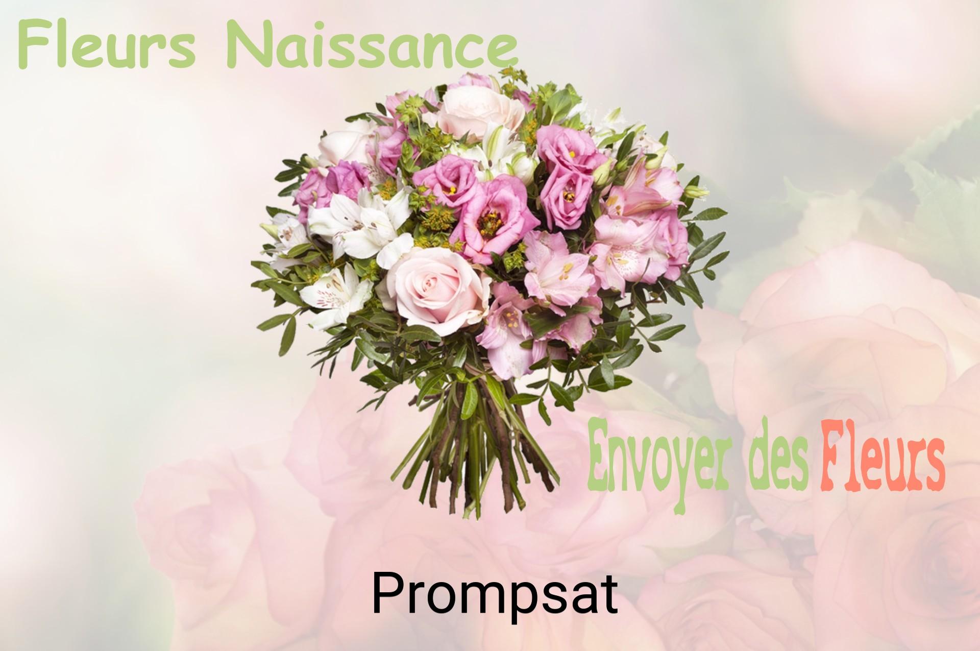 Bouquet de fleurs de naissance livré à Prompsat
