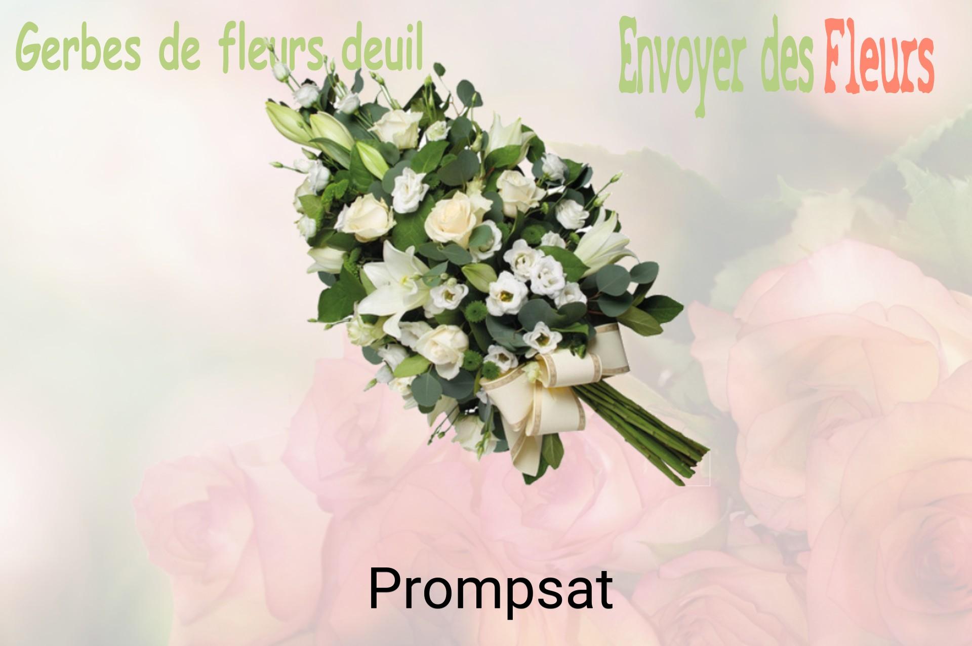 Gerbe de fleurs de deuil livrée à Prompsat